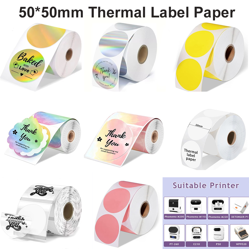 Commercial Printer - 1 rolo de papel térmico redondo,