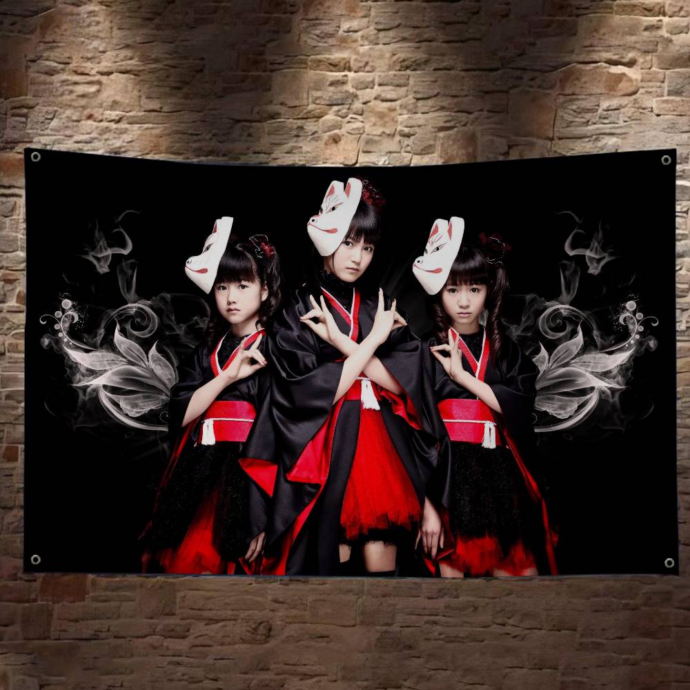 Commercial Printing Companies Usa - Bandeira Clássica Kawaii Metal Band B-Babymetal