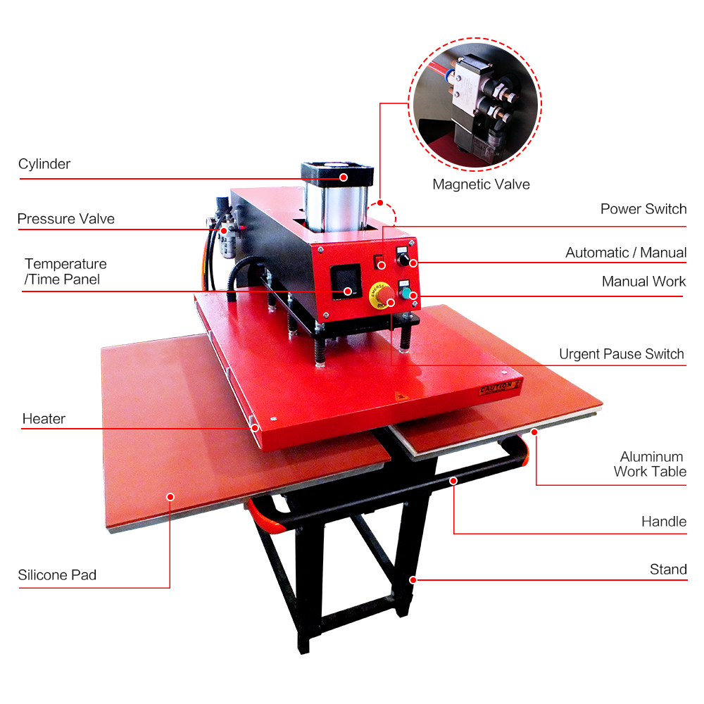 Máquina de Prensa Pneumática d - Heat Press Machine avaliação e preço