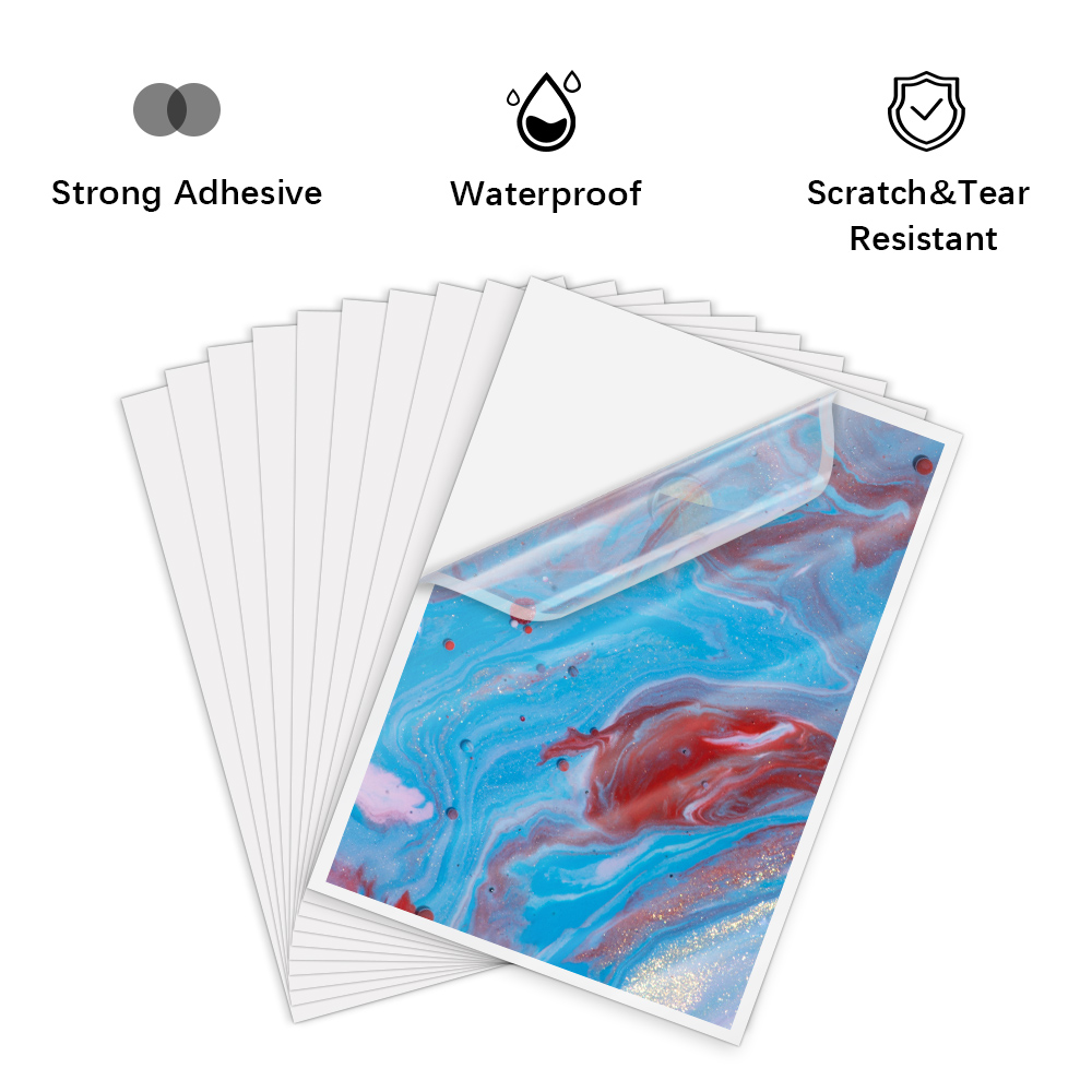10 folhas de papel adesivo de  - Commercial Vinyl Printing avaliação e preço