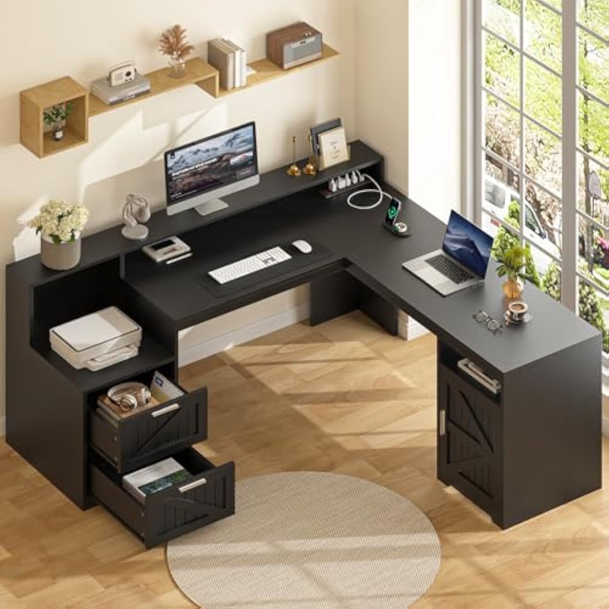 Mesa moderna em formato de L,  - Commercial Printer avaliação e preço