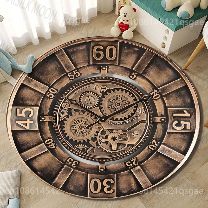 Tapete Redondo Vintage com Est - Commercial Wall Printing avaliação e preço